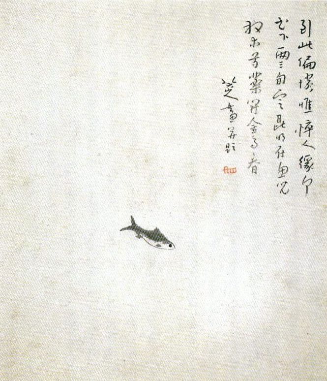 ZW000080 中国画 古美術 唐物 八大山人魚図 掛け軸 真筆逸品 肉筆保証