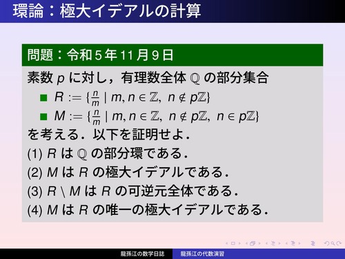 RS273：極大イデアルの計算