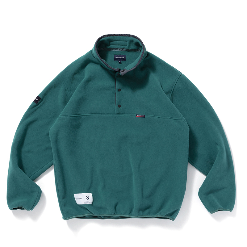DESCENDANT フリーススナップT サイズ3 DESCENDANT/TEE FLEECE JACKET (BLACK)