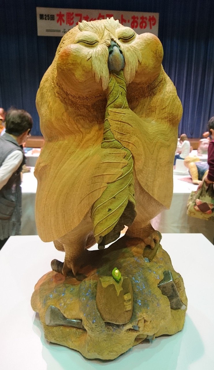 仲間智登志 木彫 フクロウ 仲間智登志 木彫展 | アートギャラリー | 日本橋三越本店 | 三越