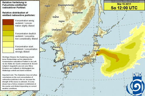 5月15日午後9時 ドイツ気象庁拡散予測図