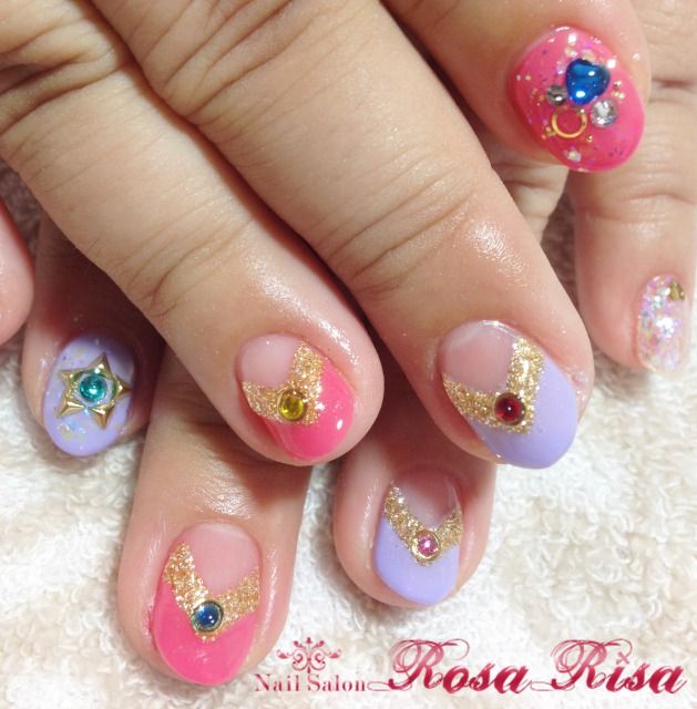 大人なセーラームーンネイル Nail Salon Rosa Risa Blog