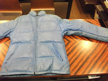 レザーダウンジャケット 『身幅~AH~袖巾つめ、肩幅つめ』