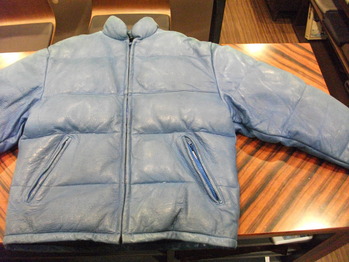 レザーダウンジャケット 『身幅~AH~袖巾つめ、肩幅つめ』