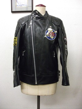 ライダースジャケット 『上で袖丈つめ&ワッペン移動』