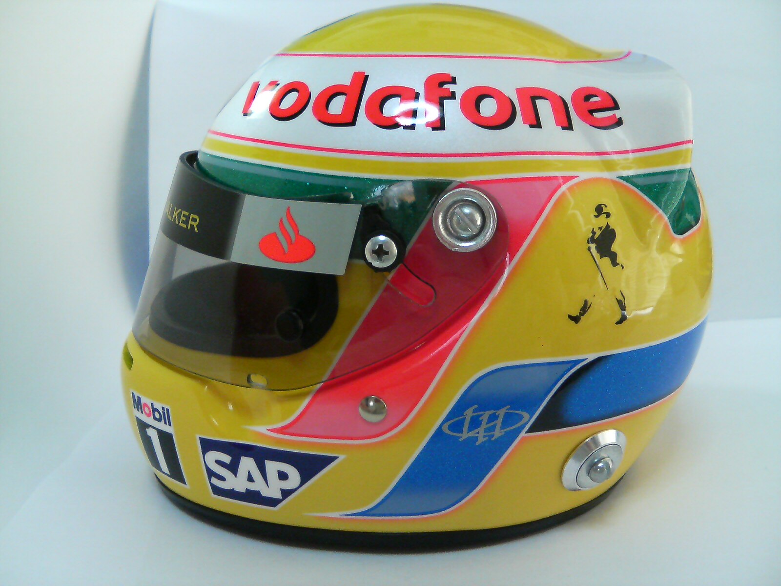 ２００８ ワールドチャンピオン L ハミルトン 1 2ヘルメット スクーデリア ロッソ テッラ