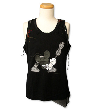 Roen　ロエン　クラッシュミッキー　タンクトップ Roen クラッシュミッキー タンクトップ Disney Roen ロエン クラッシュ