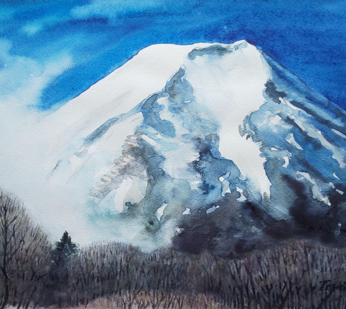 油絵 メタセコイヤのある風景 油絵 メタセコイヤのある風景 油彩画 F6