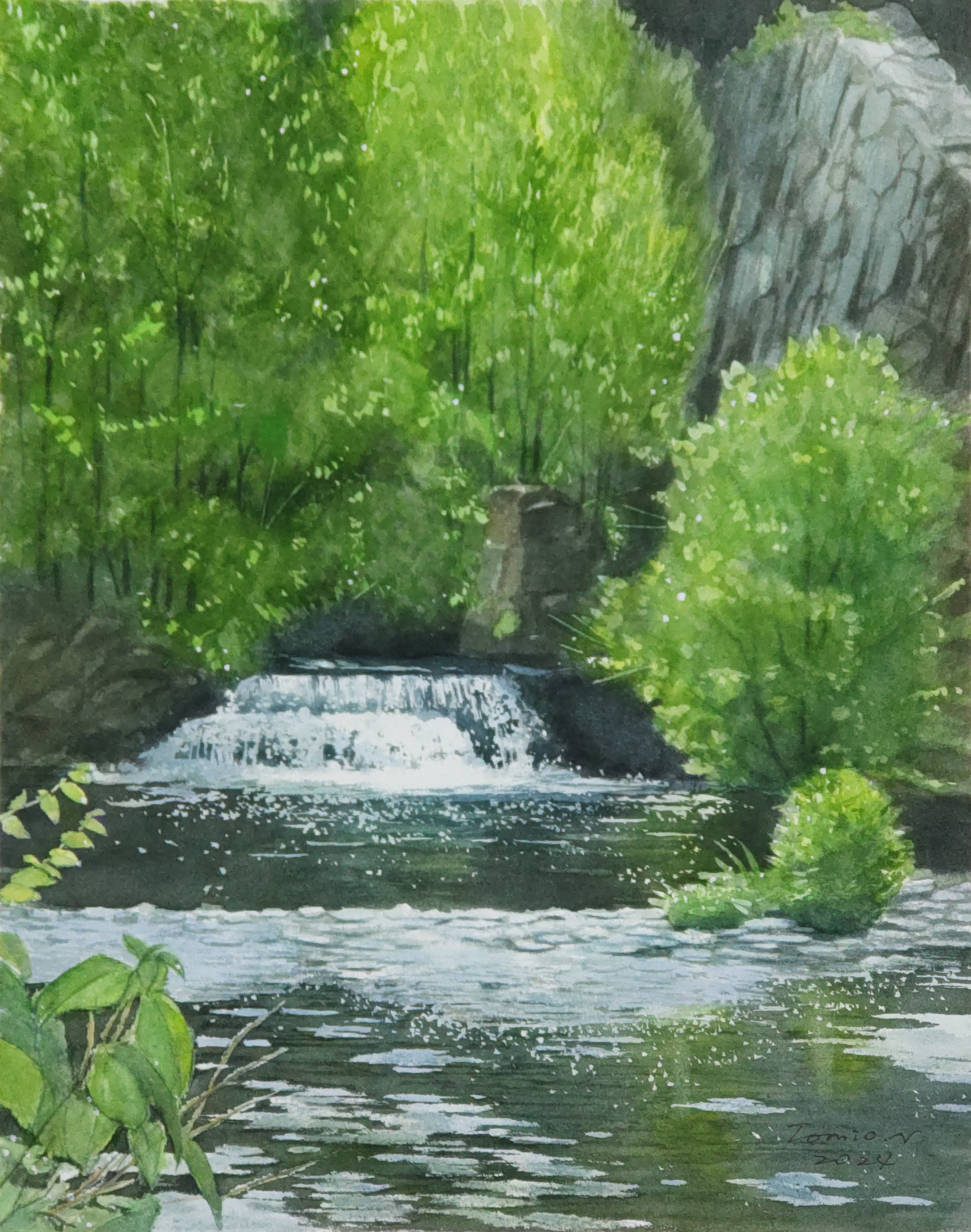 泉を描く : とみをの水彩画だより