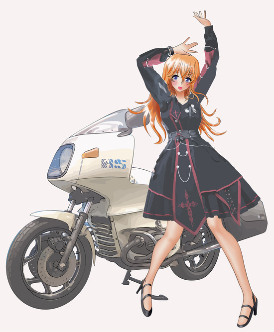 BMW R100RS_お姉さん 1
