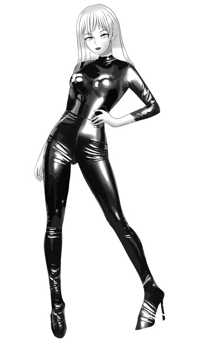 ラバースーツ モノクロ