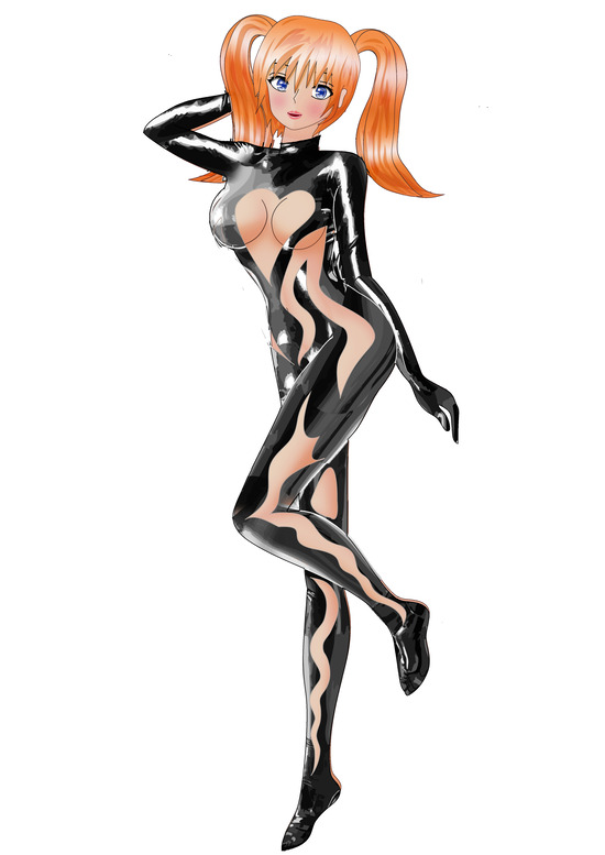 ツインテール 穴あきエナメル