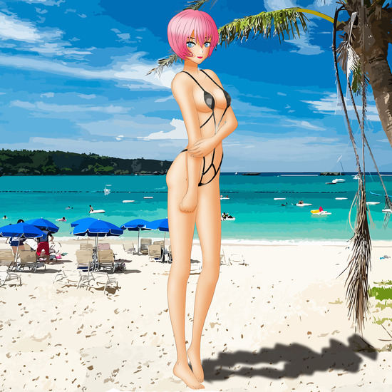 ビーチのお姉さん 1