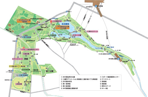 井の頭恩賜公園 公園マップ