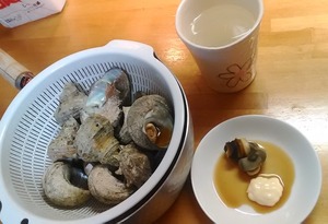 茹でサザエ