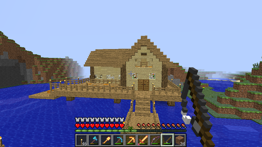 水上に家を建ててみた しゃべる犬の小屋
