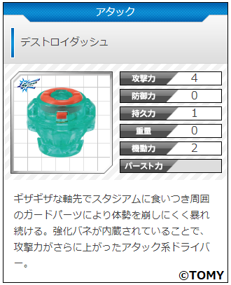 B 168 ブースター レイジロンギヌス Ds 3a しゃべる犬のベイブレード