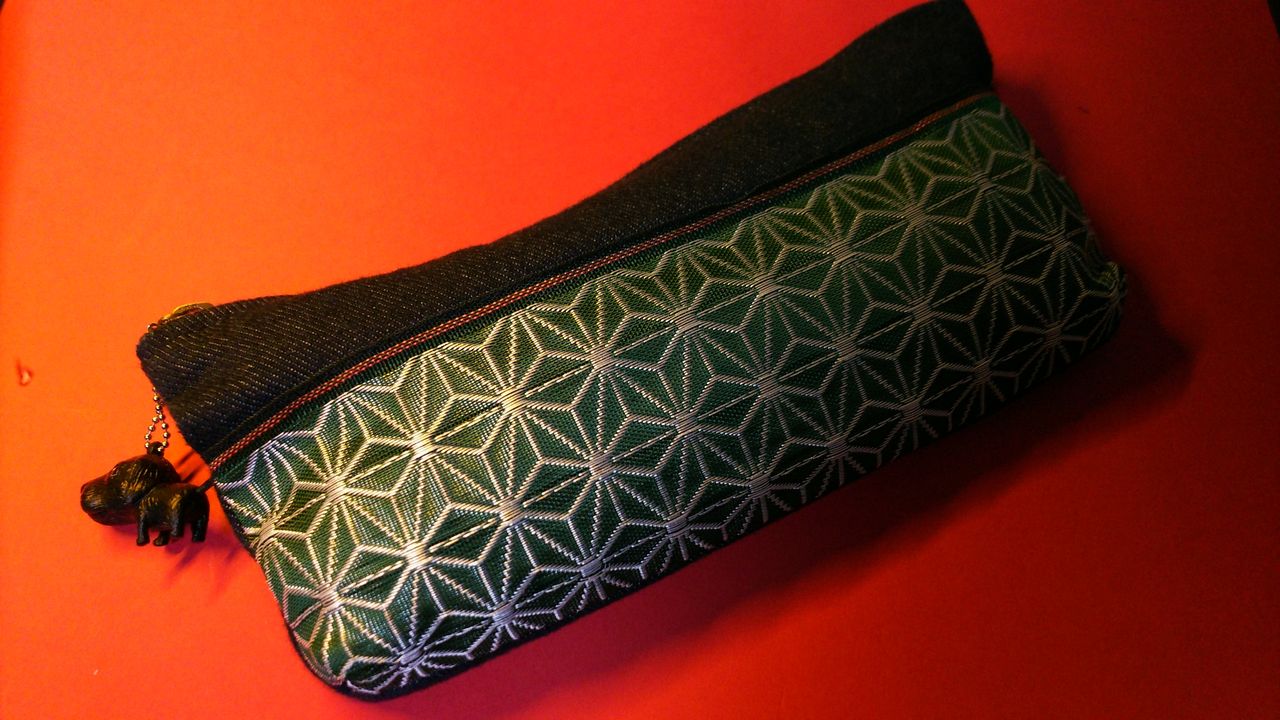 筆箱紹介 18 12 02 倉敷屋畳縁デニムペンケース 水性の紙