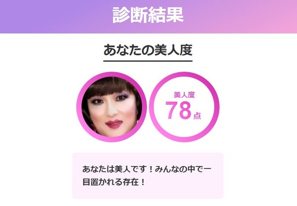 美人度診断結果