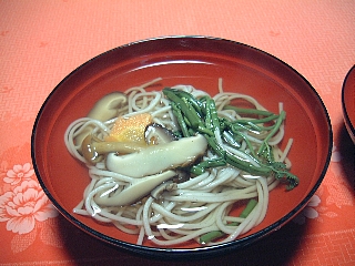 精進料理(夕食)蕎麦