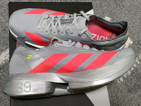 アディダス アディオスプロ4 ウィメンズ26.5cm 銀赤 アディダス