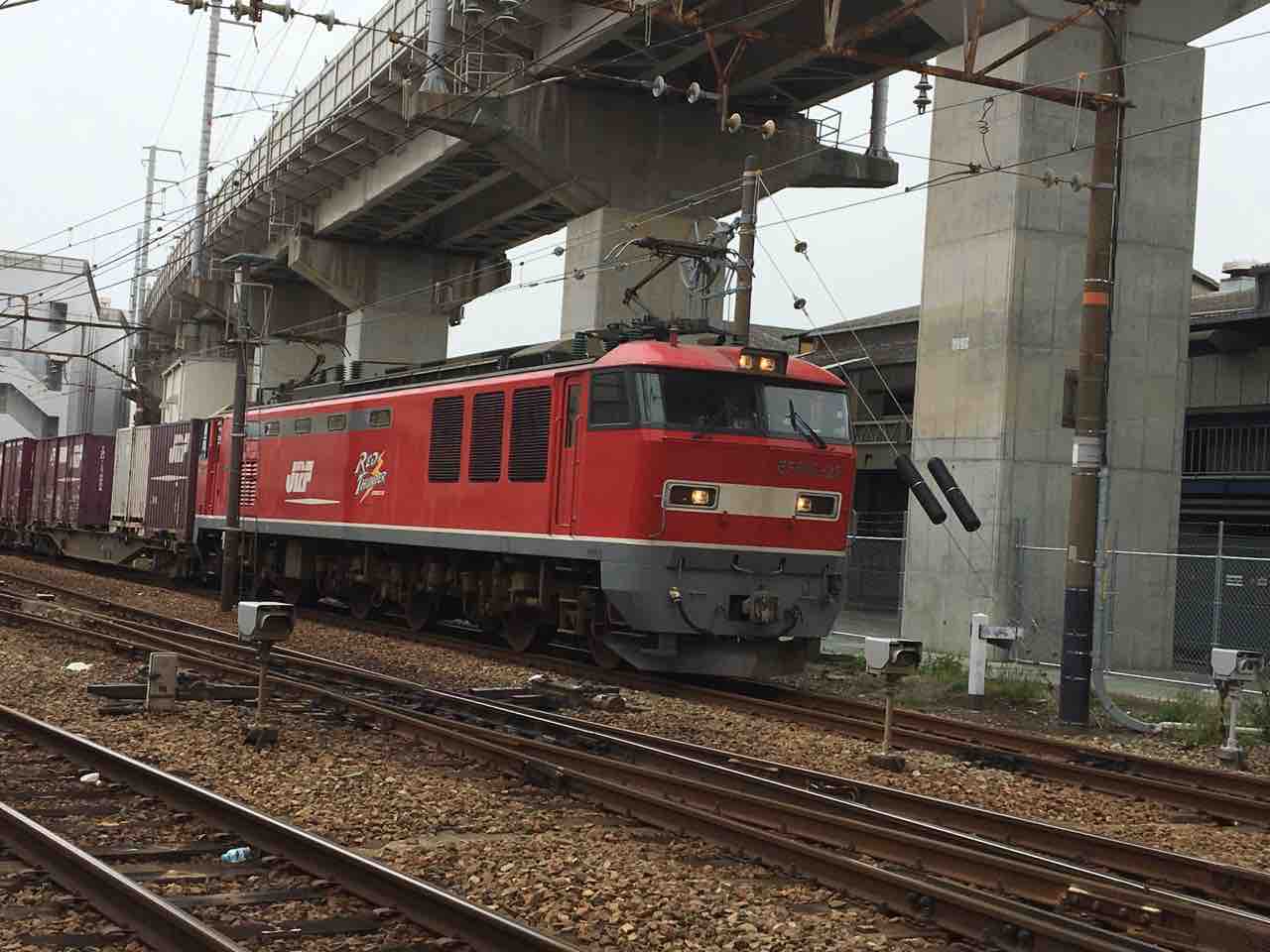 Ef510 22 レッドサンダーを北方貨物線にて撮影 あっちゃんの乗り物日記 ボチボチいきまひょか