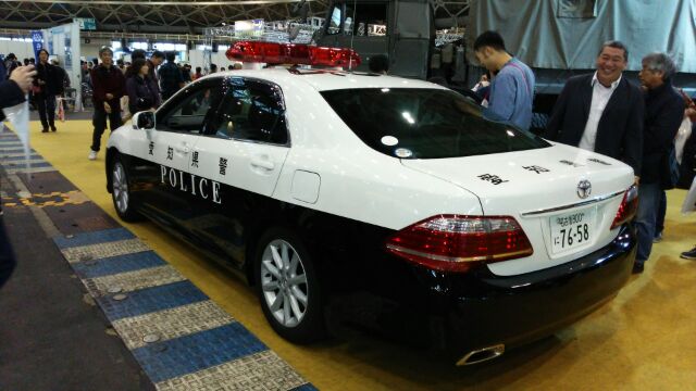 名古屋モーターショー 愛知県警交通機動隊パトカー展示 パブリカ １人の広域機動捜査官