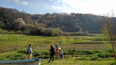 8三船山に向かって