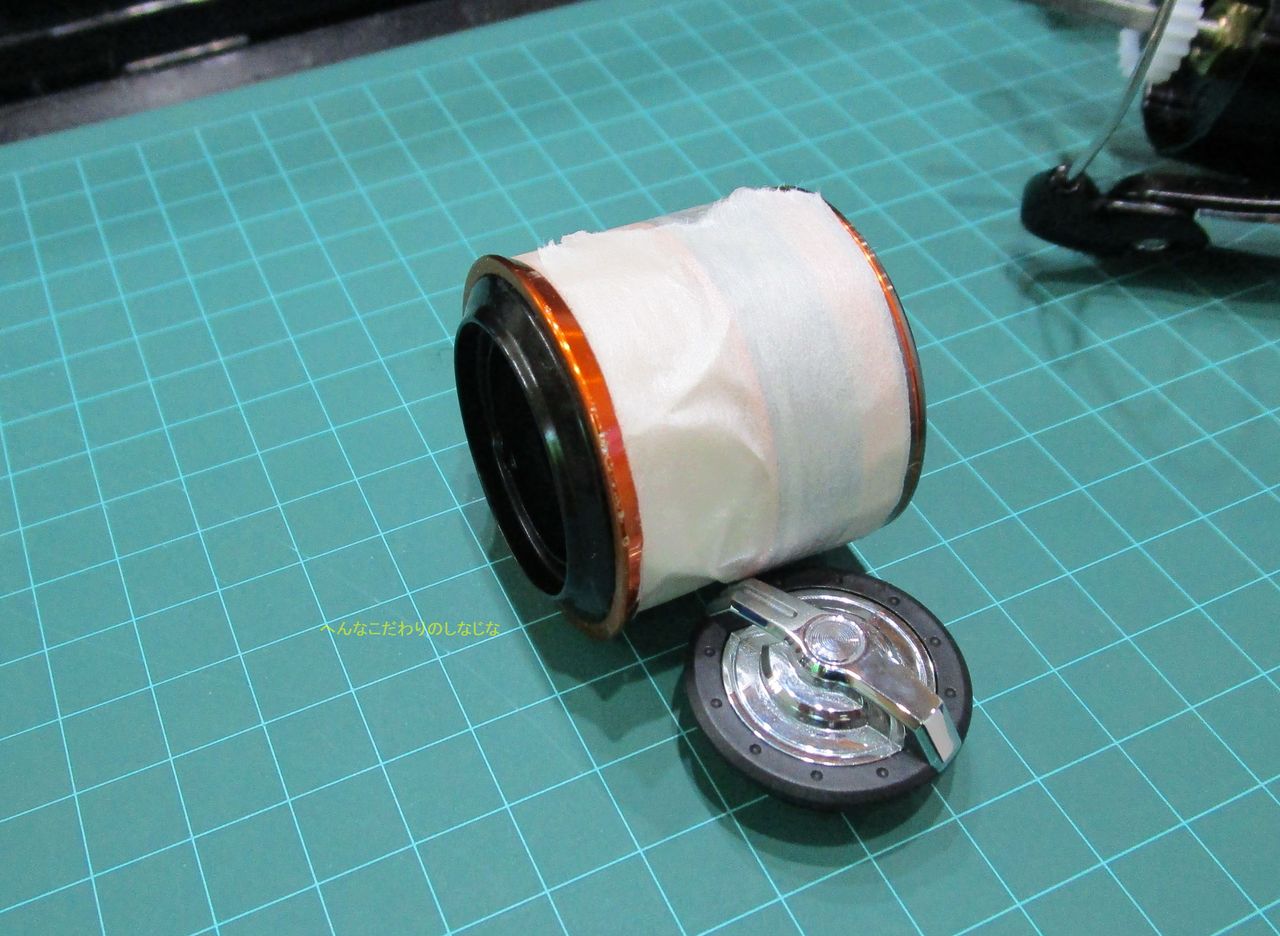 リール スプールに付いた傷をdiyで修理してみる 変なコダワリの品々 リール スプールに付いた傷をdiyで修理してみる 変なコダワリの品々
