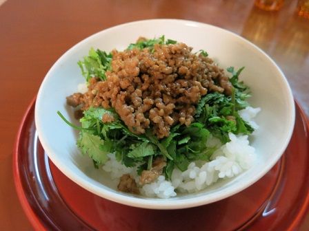 パクチーひき肉めし 帰ってきた 日々のあれこれ