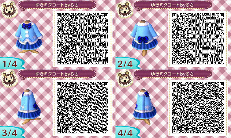 とび森マイデザ「雪ミクコート」 : るさの私的研究所（プライベート 
