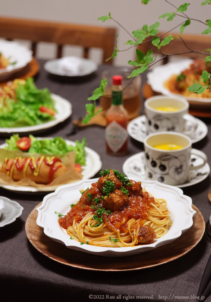 献立 ミートボールパスタと アメリカンドッグと ゆとりの癒しは偉大 るぅのおいしいうちごはん Powered By ライブドアブログ