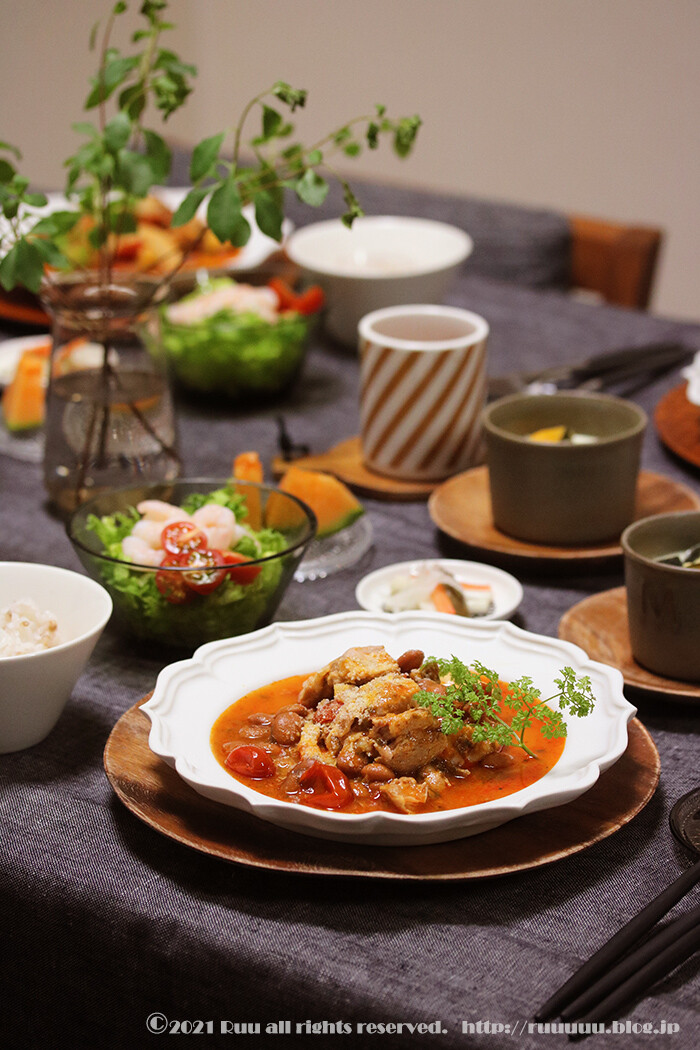 献立 鶏肉と豆のトマト煮 最近の晩ご飯は21時スタート るぅのおいしいうちごはん Powered By ライブドアブログ