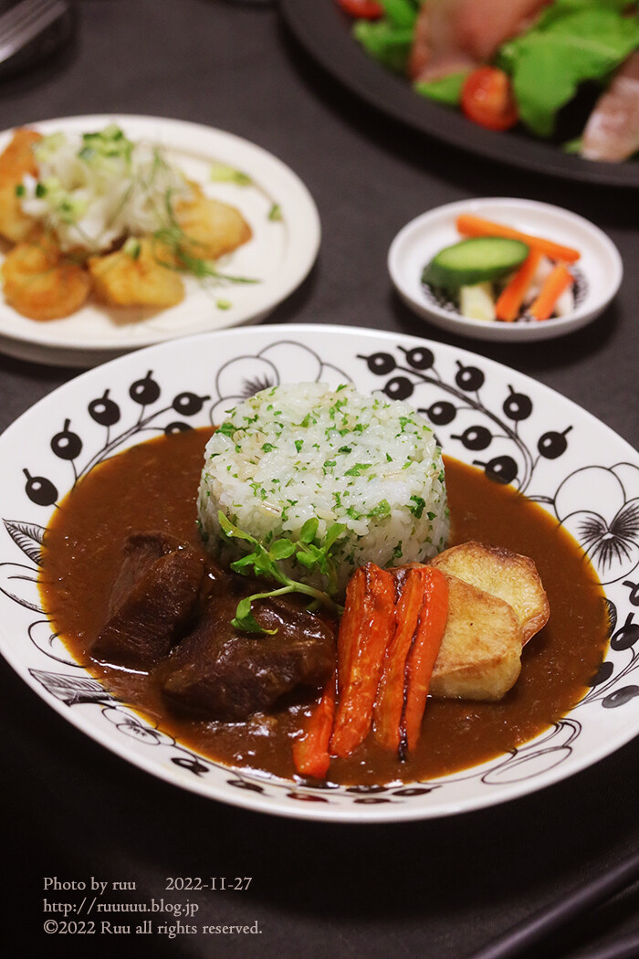 献立 激うまカレーと タラのエスカベッシュと ルッコラと生ハムのサラダ カレーがうまいいいいいいいいいい るぅのおいしいうちごはん Powered By ライブドアブログ