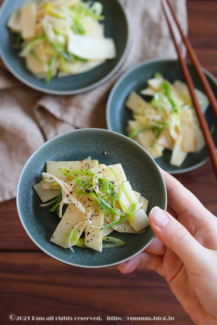 レシピ たけのこで作る本物みたいなネギ塩メンマ るぅのおいしいうちごはん Powered By ライブドアブログ