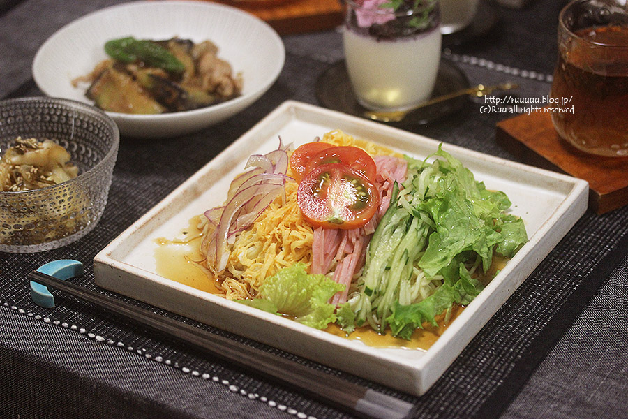 献立 冷やし中華 うっかり朝寝したらこの時間になりました もう一日が終わるわ るぅのおいしいうちごはん Powered By ライブドアブログ