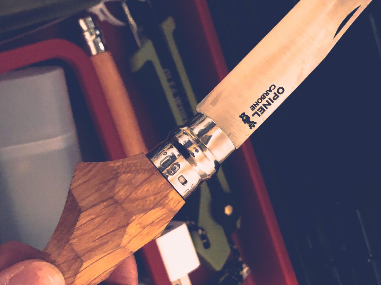 OPINEL（オピネル）ナイフを分解し、グリップを「asigrip_op」に