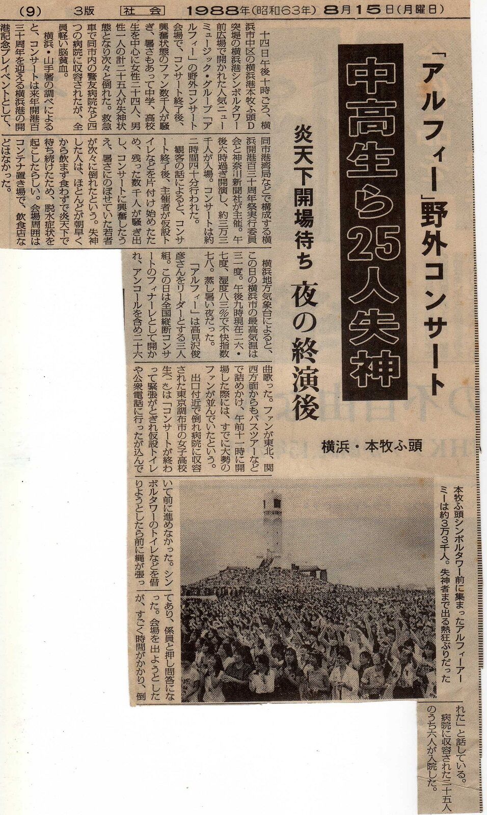 1988.8.14 THE ALFEE「YOKOHAMA LANDING BAHN」 : やれんのか！