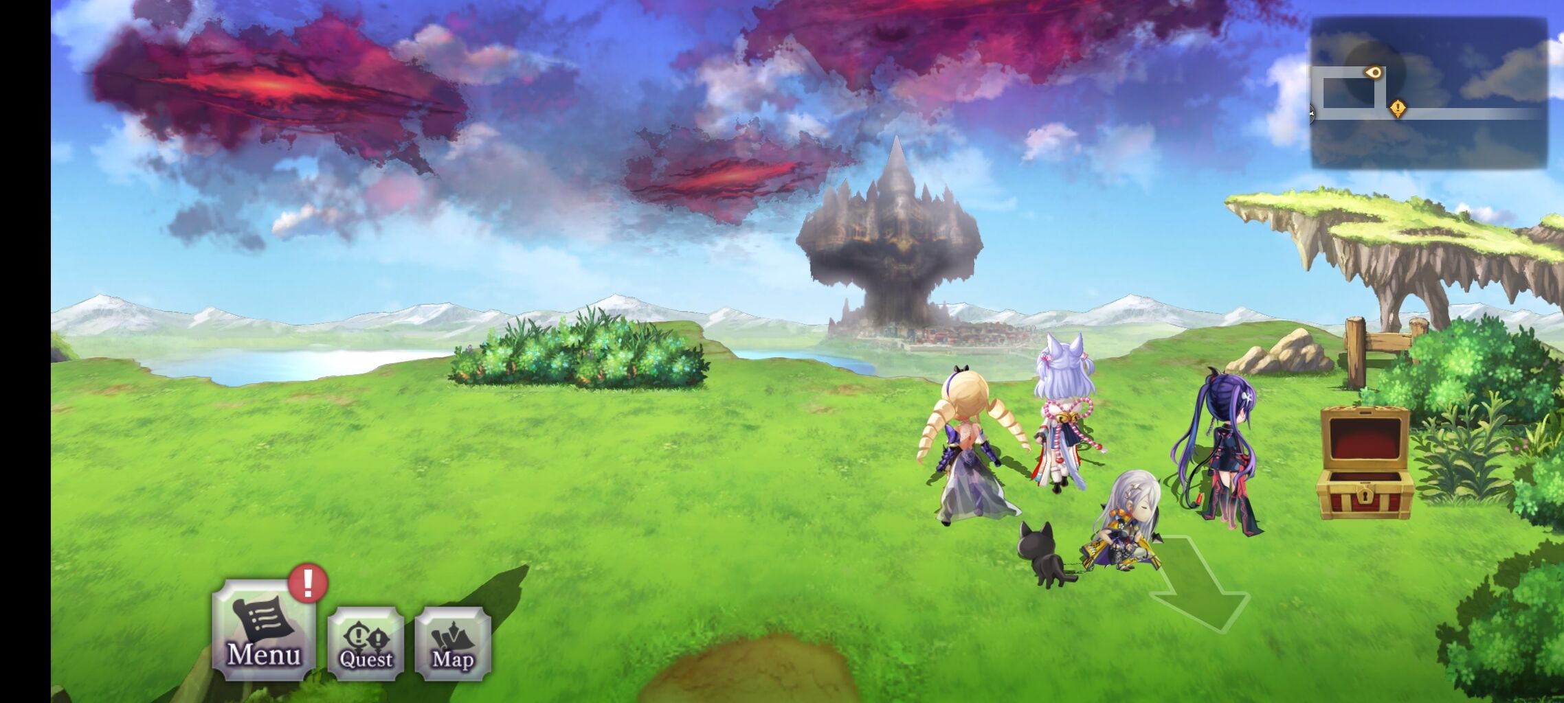 ヌアル平原で釣りをしてたら禍々しい空 真６５回 アナデン 濁った雲を見て抱いたアナデンで仲間への感謝の気持ち 亮磁回胴夫婦記