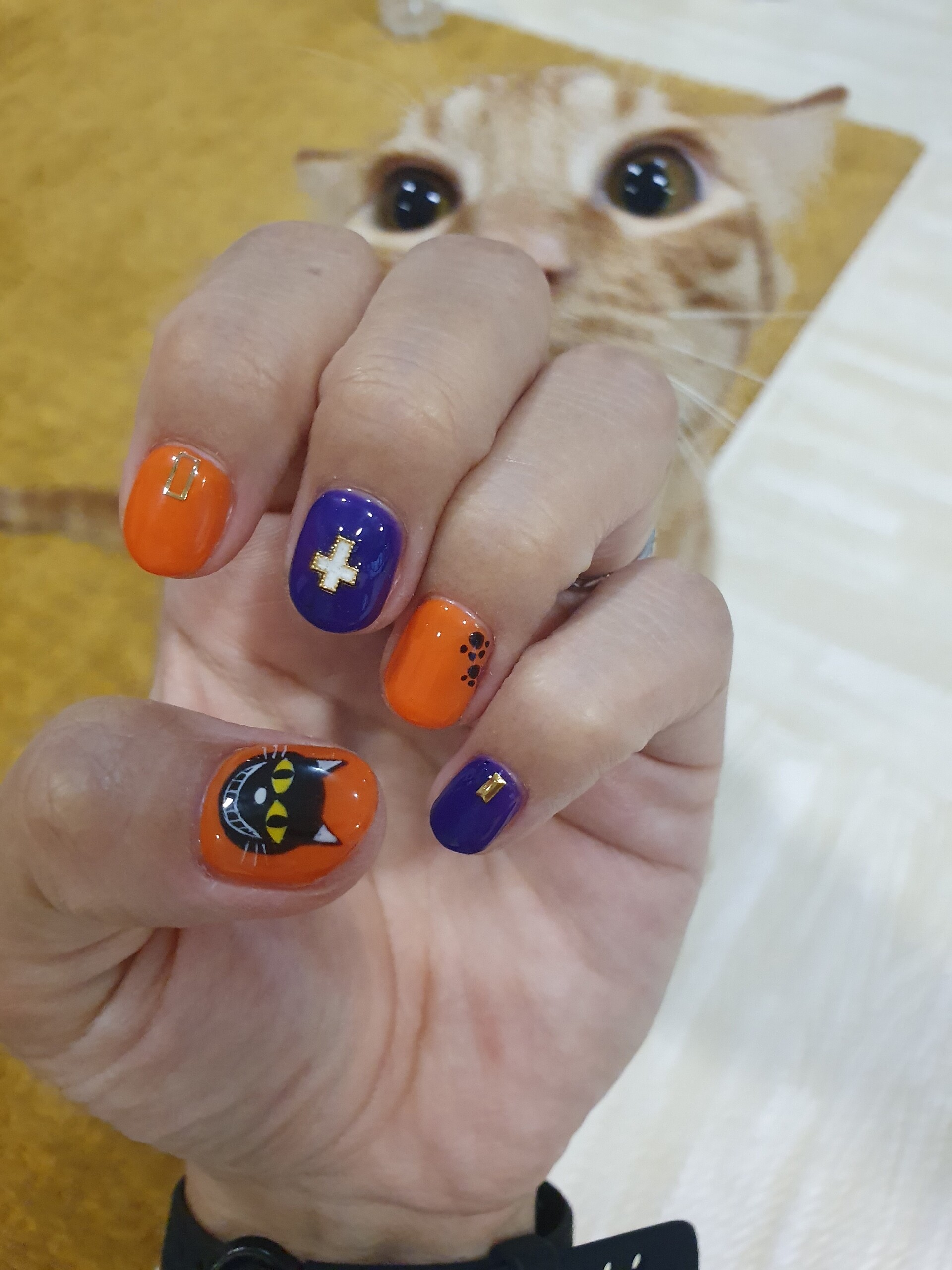 ハロウィン猫ネイル ねころぐ にゃんごくlife クアラルンプール Powered By ライブドアブログ