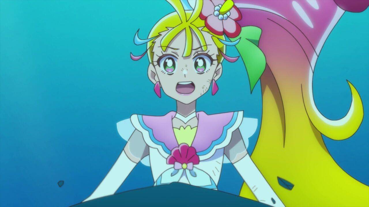 トロピカル ジュ プリキュア 17話 人魚の奇跡 変身 キュアラメール コス壊 トロピカル ジュ プリキュア 17話 人魚の奇跡 変身 キュアラメール コス壊