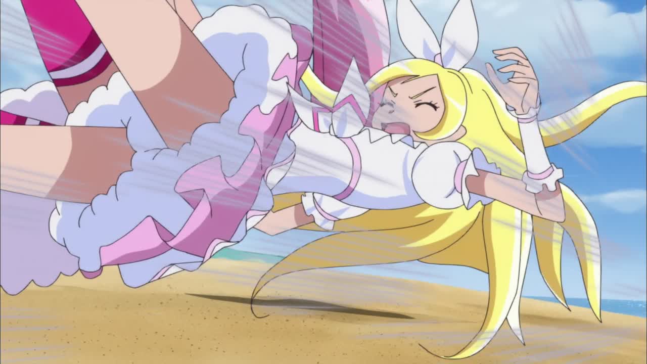 プリキュアホワイト　パンチラ キュアリズム 変身コスチューム : コス壊！