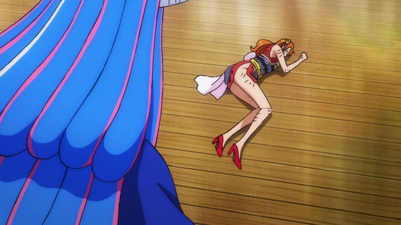 One Piece 1008話 ナミ降伏 うるティの猛頭突き コス壊