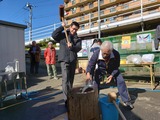 12月8日桜区西堀日向第一自治会の餅つき大会2