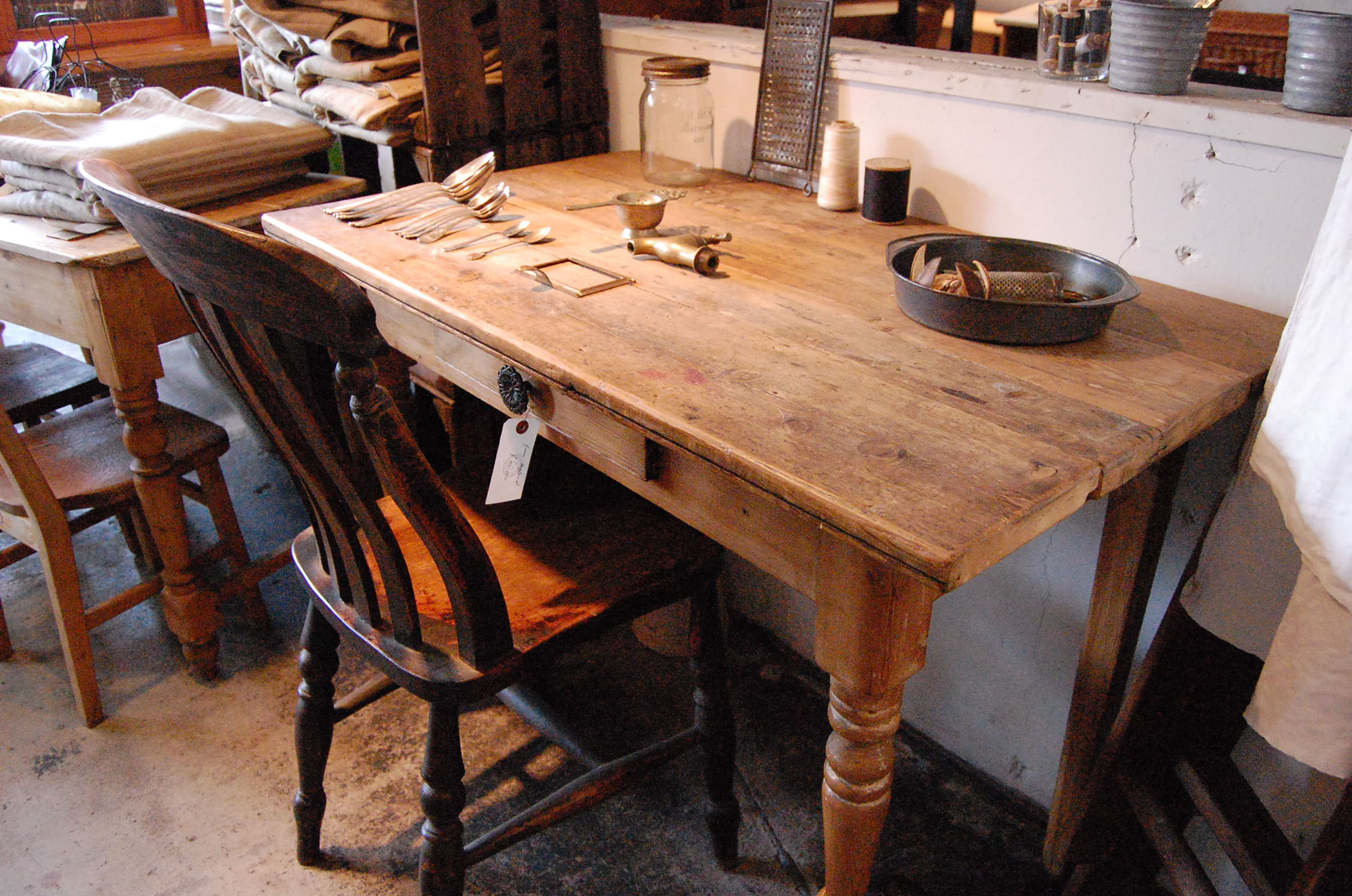 イギリス アンティーク † オールドパインデスク テーブル 【公式通販】