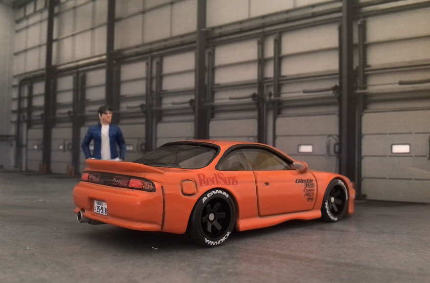 ホットウィールカスタム 日産 S14 シルビア フルエアロ前☆深リム☆トミカ改造 ホットウィールカスタム 日産 S14 シルビア フルエアロ前☆深