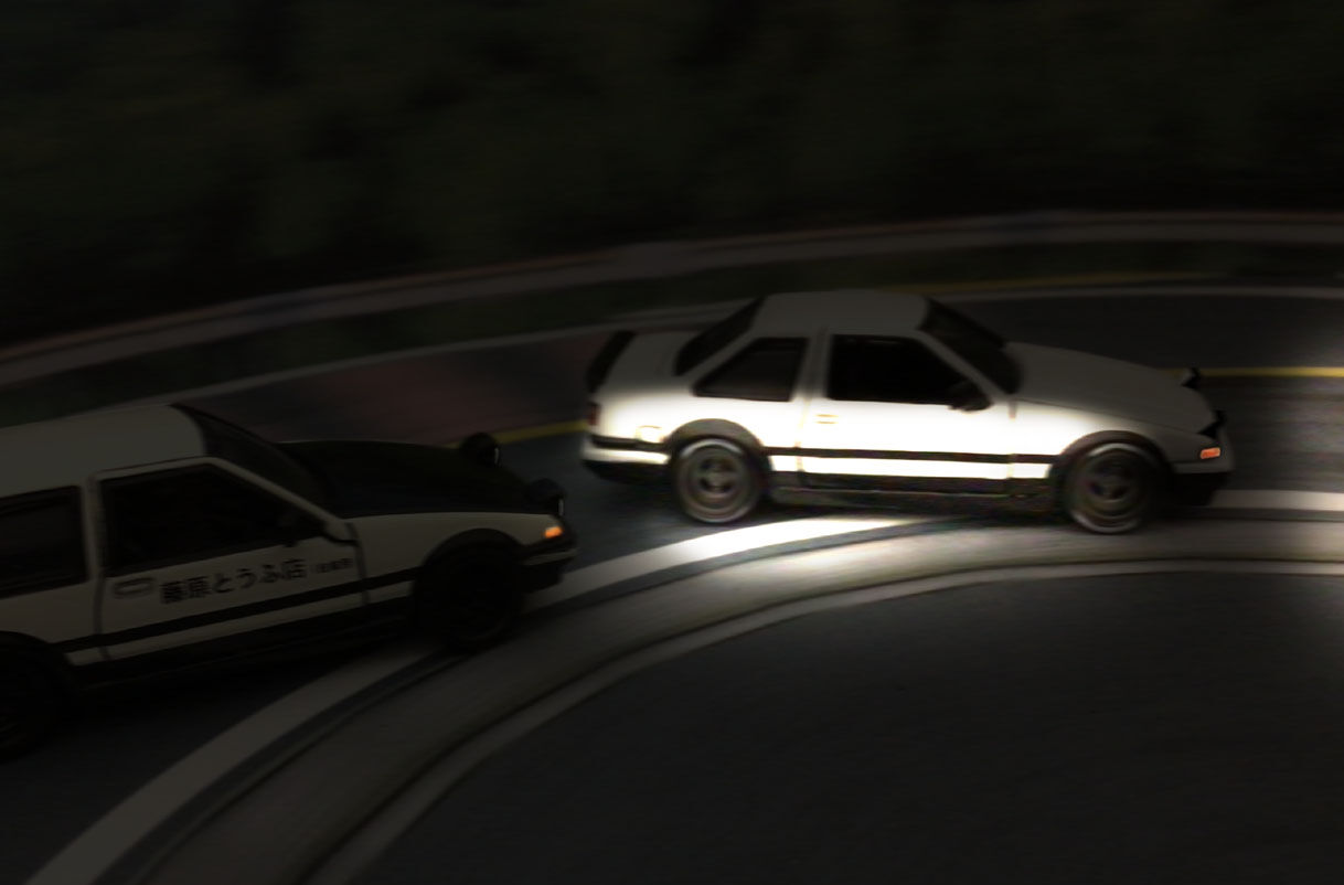 頭文字D藤原拓海トレノ( AE86）＆乾真司トレノ2ドア(AE86） 頭文字D セットVol.1 藤原拓海トレノ(AE86) & 乾信司トレノ2ドア