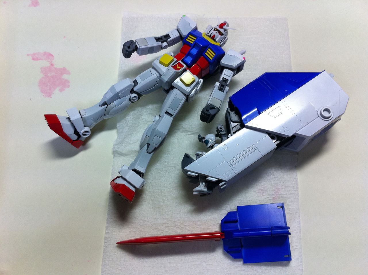 殆ど同じレシピでつくってます コアファイターとガンダム ガンプラの作り方