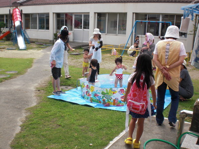 竜王幼稚園で託児ボランティアをしました