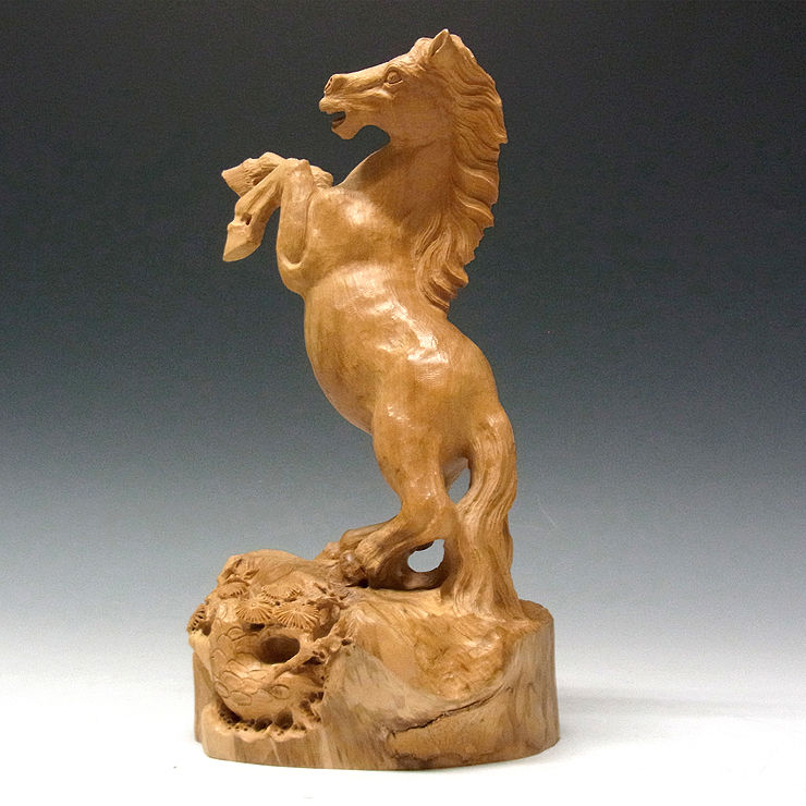 大迫力！木彫りの馬　アンティーク 木彫 馬群 B0937 – 赤富士竜市オンラインショップ｜リメイク和家具